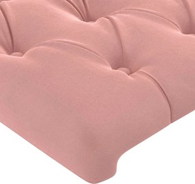 vidaXL Κεφαλάρι Ροζ Βελούδινο 80x7x118/128 εκ.