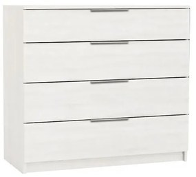DRAWER Συρταριέρα με 4 Συρτάρια, Απόχρωση Άσπρο