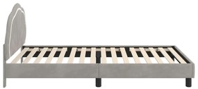 vidaXL Κρεβάτι Παιδικής Κρεβατοκάμαρας με Κεφαλάκι Ανοιχτό γκρι