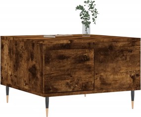 vidaXL Τραπεζάκι Σαλονιού Καπνιστή Δρυς 55x55x36,5εκ. Επεξεργασμ. Ξύλο