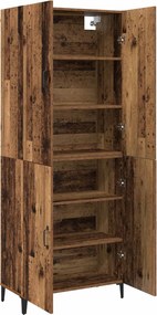 vidaXL Highboard 2 pcs Παλαιό ξύλο Επεξεργασμένο ξύλο