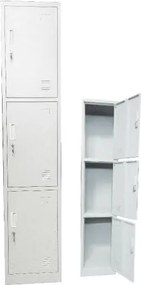 LOCKER 3 Θέσεων Μέταλλο Βαφή  Άσπρο   1τμχ