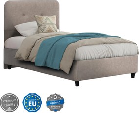 ΚΡΕΒΑΤΙ DOLORES ΜΠΕΖ ΥΦΑΣΜΑ HM649.22 ΓΙΑ ΣΤΡΩΜΑ 90x200 εκ.