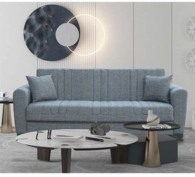 Καναπές - Κρεβάτι Melina 40.0135 3-Θέσιος Με Αποθηκευτικό Χώρο 210x80cm Ύφασμα Grey Zita Plus