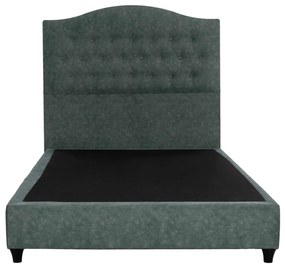 ΚΡΕΒΑΤΙ MALENA ΑΠΟ ΠΡΑΣΙΝΟ ΥΦΑΣΜΑ τύπου NUBUCK, HM647.27 ΓΙΑ ΣΤΡΩΜΑ 120x200 εκ.