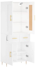 vidaXL Ντουλάπι Λευκό 69,5x34x180 εκ. από Επεξεργασμένο Ξύλο