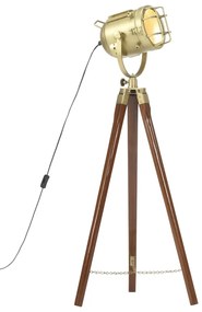 vidaXL Φωτιστικό Δαπέδου με Τρίποδο 97 εκ. από Μασίφ Ξύλο Μάνγκο
