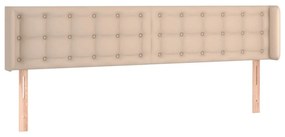 Κεφαλάρι με Πτερύγια Καπουτσίνο 163x16x78/88εκ. Συνθετικό Δέρμα - Καφέ