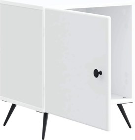 vidaXL Κομοδίνο Λευκό 43 x 34,5 x 50 εκ Επεξεργασμένο Ξύλο