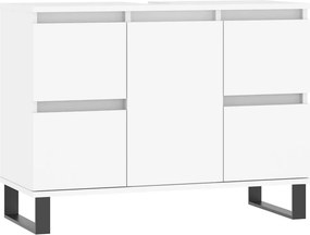 vidaXL Ντουλάπι Μπάνιου Λευκό 80 x 33 x 60 εκ. Επεξεργασμένο Ξύλο