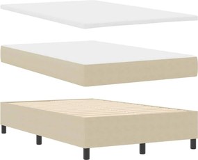 vidaXL LED Κρεβάτι με βάθρο Ανοιχτό Γκρι και Λευκό 120 x 190 cm