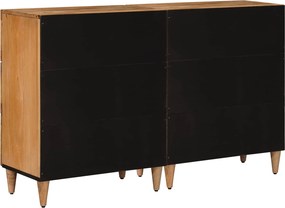 vidaXL Πλαϊνό γραφείο 2 τμχ. 60 x 33 x 75 cm Στερεό ξύλο μάνγκο Φυσικό