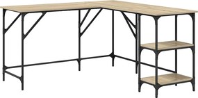 vidaXL Γραφείο Sonoma Δρυς 139 x 139 x 75 εκ. από Επεξεργασμένο Ξύλο