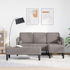 vidaXL Σετ Καναπέ 2 pcs μπεζ-γκρι 173 x 131 x 67 εκ ύφασμα