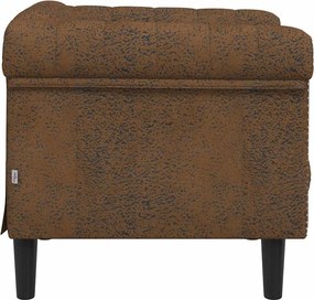 vidaXL Πολυθρόνα Καφέ από Συνθετικό Καστόρι