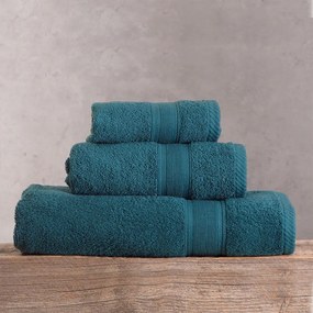 Πετσέτες Illusion (Σετ 3τμχ) Petrol Ρυθμός Towels Set 70x140cm 100% Πενιέ Βαμβάκι