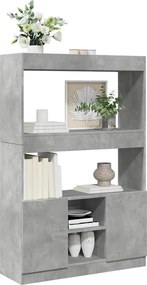 vidaXL Ντουλάπι Γκρι Σκυρ. 92x33x140 εκ. από Επεξεργασμένο Ξύλο