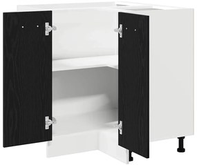 vidaXL Γωνιακός Κάτω Ντουλάπι Μαύρη δρυς 75.5 x 75.5 x 81.5 εκ.