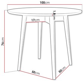 Τραπέζι Racine 123, Καφέ, 75cm, 21 kg, Ινοσανίδες μέσης πυκνότητας, Ξύλο, Ξύλο: Οξιά | Epipla1.gr