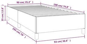 ΠΛΑΙΣΙΟ ΚΡΕΒΑΤΙΟΥ TAUPE 90X190 ΕΚ. ΥΦΑΣΜΑΤΙΝΟ 347129