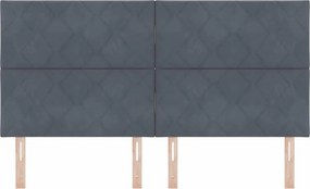 vidaXL Κεφαλάρι Σκούρο Γκρι 180 cm Βελούδο