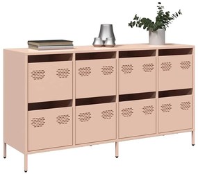 vidaXL Ντουλάπι Ροζ 135x39x73,5 εκ. από Χάλυβα Ψυχρής Έλασης
