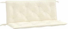 vidaXL Μαξιλάρια Πάγκου Κήπου 2 τεμ. Κρεμ Λευκό Ύφασμα Oxford