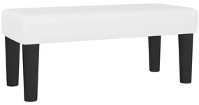 vidaXL Κρεβάτι Boxspring με Στρώμα Λευκό 120x200εκ.από Συνθετικό Δέρμα