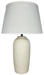 Επιτραπέζιο φωτιστικό Barout Inart Ε27 κεραμικό σε μπεζ απόχρωση Φ40x62εκ