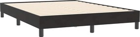 vidaXL Κρεβάτι Boxspring με Στρώμα Μαύρο 160x210 εκ. Βελούδινο
