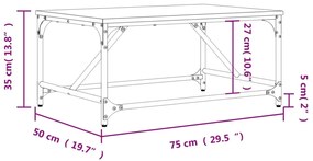 ΤΡΑΠΕΖΑΚΙ ΣΑΛΟΝΙΟΥ ΜΑΥΡΟ 75 X 50 X 35 ΕΚ. ΑΠΟ ΕΠΕΞΕΡΓ. ΞΥΛΟ 835324