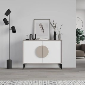 Μπουφές Gora σε Λευκό - Μόκα 110x35.6x82εκ. 110x35.6x82 εκ.