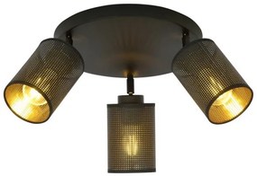 Σποτ Οροφής 3xE27 Ατσάλι-Ύφασμα BRONX Μαύρο 1152/3PREM Made in Poland Emibig-1152/3PREM-Μαύρο 1152/3PREM