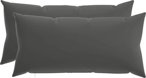 vidaXL Κάλυμμα Μαξιλαριού 2 pcs HEERLEN Ανθρακί 40 x 80 cm Πολυεστέρας