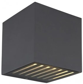 Απλίκα Φωτιστικό Τοίχου LED 6W Ανθρακί IP54 106Lm Up Down Illi 34156 Globo Lighting-34156-Ανθρακί 34156