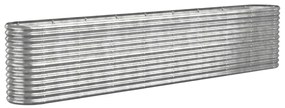 vidaXL Ζαρντινιέρα Ασημί 332x40x68 εκ. Γαλβανισμένος χάλυβας