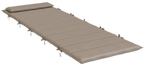 vidaXL Μαξιλάρι Ξαπλώστρας Taupe 180x60x4 εκ. από Ύφασμα Oxford