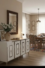 Stewehome Πολυλειτουργική κονσόλα ντουλάπι για καφέ και βάση τηλεόρασης 150x32x75 cm