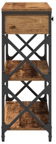 vidaXL Κονσόλα Ξύλου 75x28x75 εκ. Κατασκευασμένο από ξύλο και ατσάλι