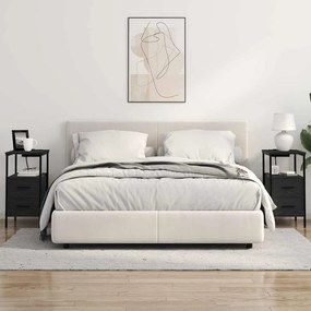 vidaXL Κουτιά Κρεβατοκάμαρας 2 pcs Μαύρη δρυς 30 x 48 x 61 εκ