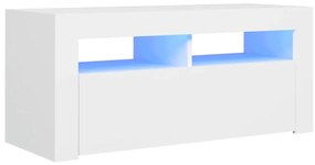 vidaXL Έπιπλο Τηλεόρασης με LED Λευκό 90 x 35 x 40 εκ.