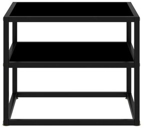 vidaXL 322852  Console Table Black 50x40x40 cm Tempered Glass