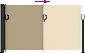 vidaXL Σκίαστρο Πλαϊνό Συρόμενο Μπεζ 120 x 600 εκ.