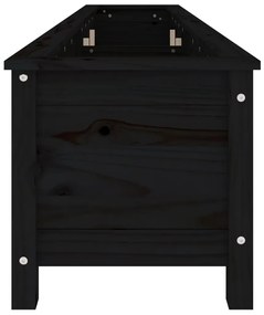 vidaXL Ζαρντινιέρα Υπερυψωμένη Μαύρη 199,5x40x39 εκ. Μασίφ Ξύλο Πεύκου