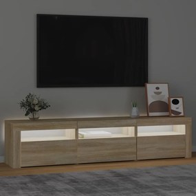 Έπιπλο Τηλεόρασης με LED Sonoma Δρυς 180x35x40 εκ. - Καφέ