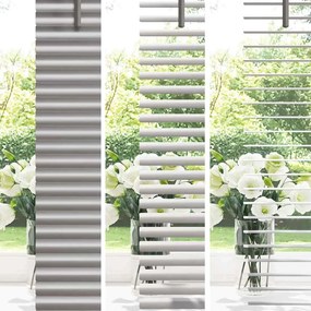 vidaXL Βενετσιάνικες Ρόδες Ασημί 220 x 80 εκ Αλουμίνιο