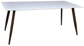 Τραπέζι Dallas 127, Άσπρο, Μαύρο, 75x90x180cm, 35 kg, Ινοσανίδες μέσης πυκνότητας, Μέταλλο | Epipla1.gr