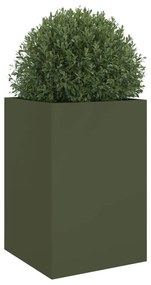 Ζαρντινιέρα Λαδί 52x48x75 εκ. από Χάλυβα Ψυχρής Έλασης - Πράσινο