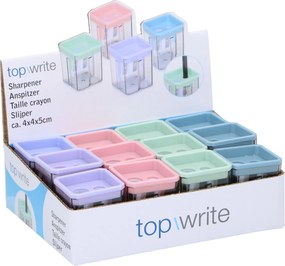 Ξύστρα Τετράγωνη Σε 4 Χρώματα TOPWRITE