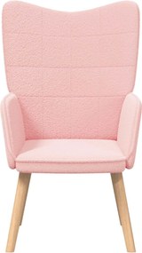 vidaXL Πολυθρόνα Ροζ 62 x 67 x 95,5 εκ Υφάσματος Sherpa
